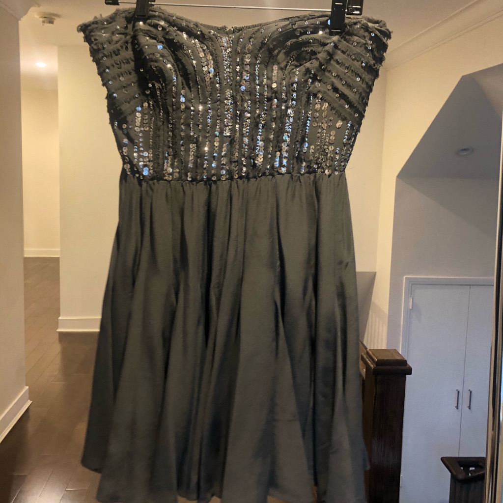 Rebecca Taylor Strapless Mini Dress With Sequins
